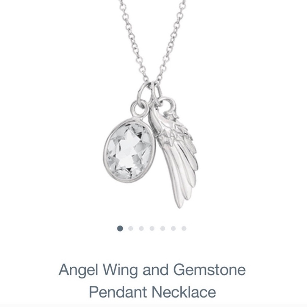 NWT Sterling Silver & Crystal Quartz Necklace